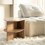 Marwood Bijzettafel – Mango Hout & Marmer | Luxe Design