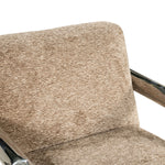 Chromette Fauteuil – Taupe & Bruin | Design Stoel met Stalen Frame