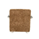 Chromette Fauteuil – Bruin & Taupe | Design Stoel met Stalen Frame