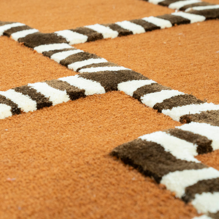 Carpet StripeScape Vloerkleed – Bruin & Caramel
