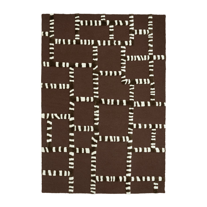 Carpet StripeScape Vloerkleed – Bruin & Caramel