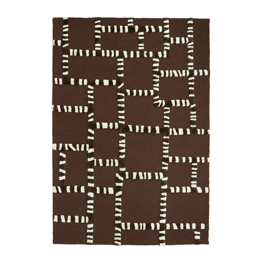 Carpet StripeScape Vloerkleed – Bruin & Caramel