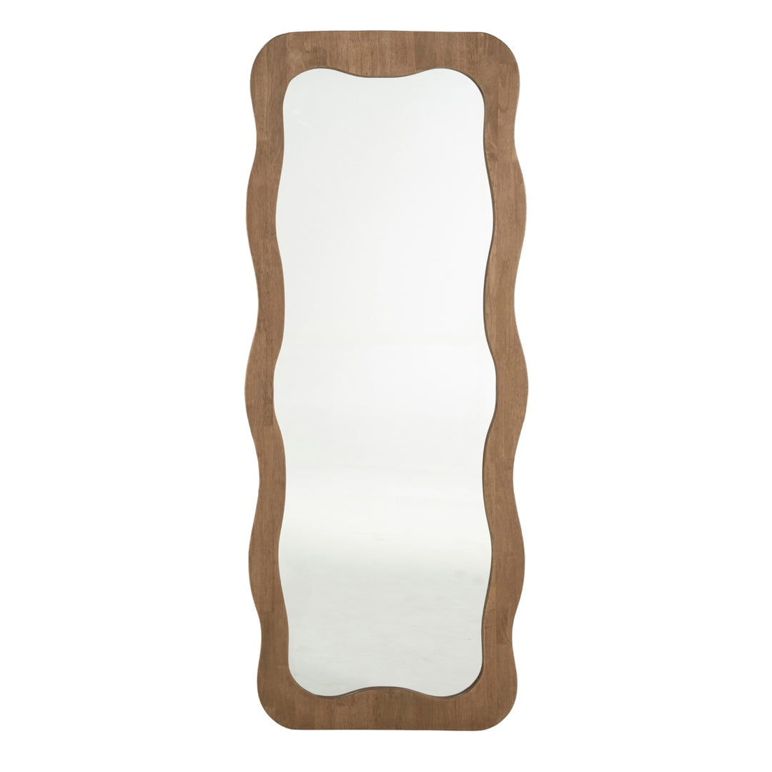 By-Boo Mira golvende passpiegel met houten lijst