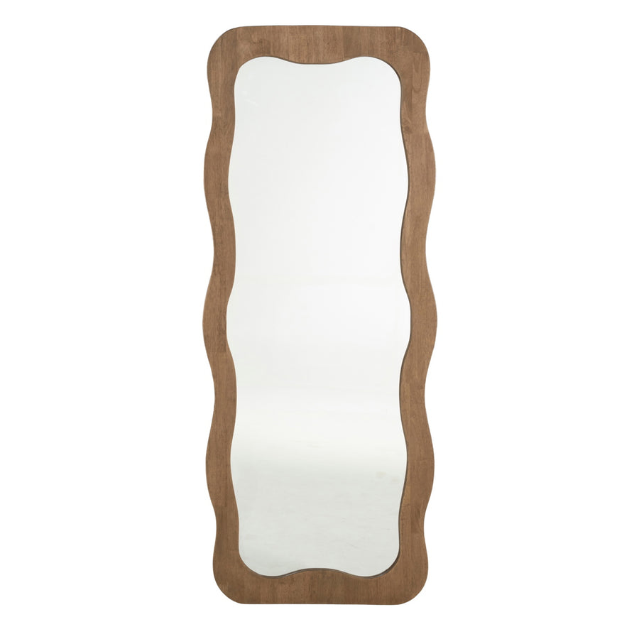 By-Boo Mira golvende passpiegel met houten lijst