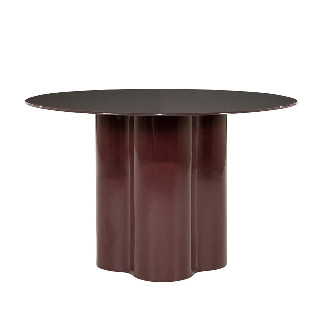 By-Boo Dauphine ronde eettafel in hoogglans bordeaux