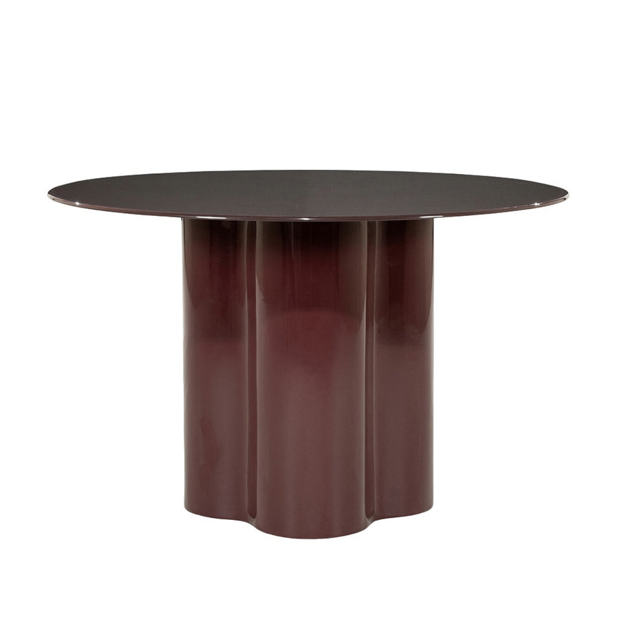 By-Boo Dauphine ronde eettafel in hoogglans bordeaux