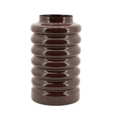 By-Boo Fleur Vaas Bordeaux – Geribbeld 30 cm