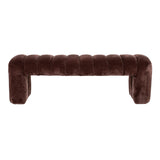 By-Boo Galerie Halbankje Donkerbruin Velvet – 143 cm