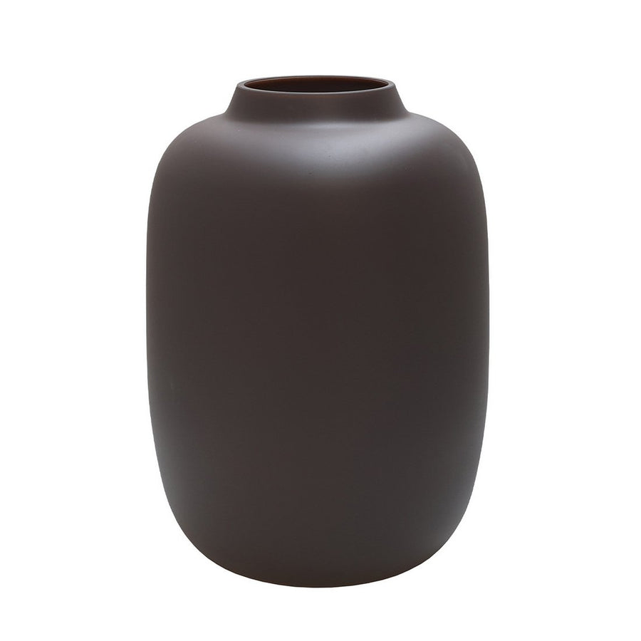 Artic Matte Earth vaas – Mondgeblazen design in grijs-bruin Ø21/25xH29/35