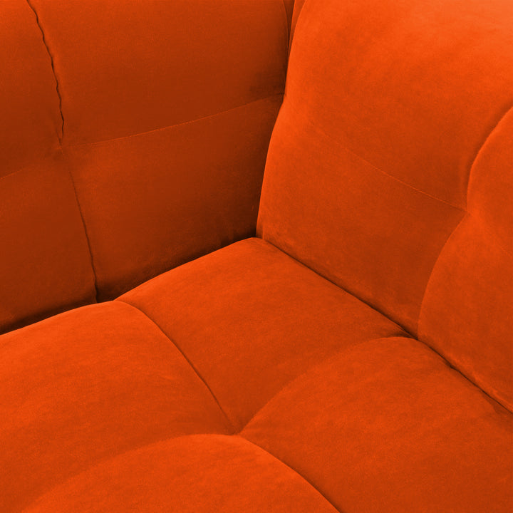 Velvet Bank 3-Zits – Ronde Luxe Designbank | Royal orange 25