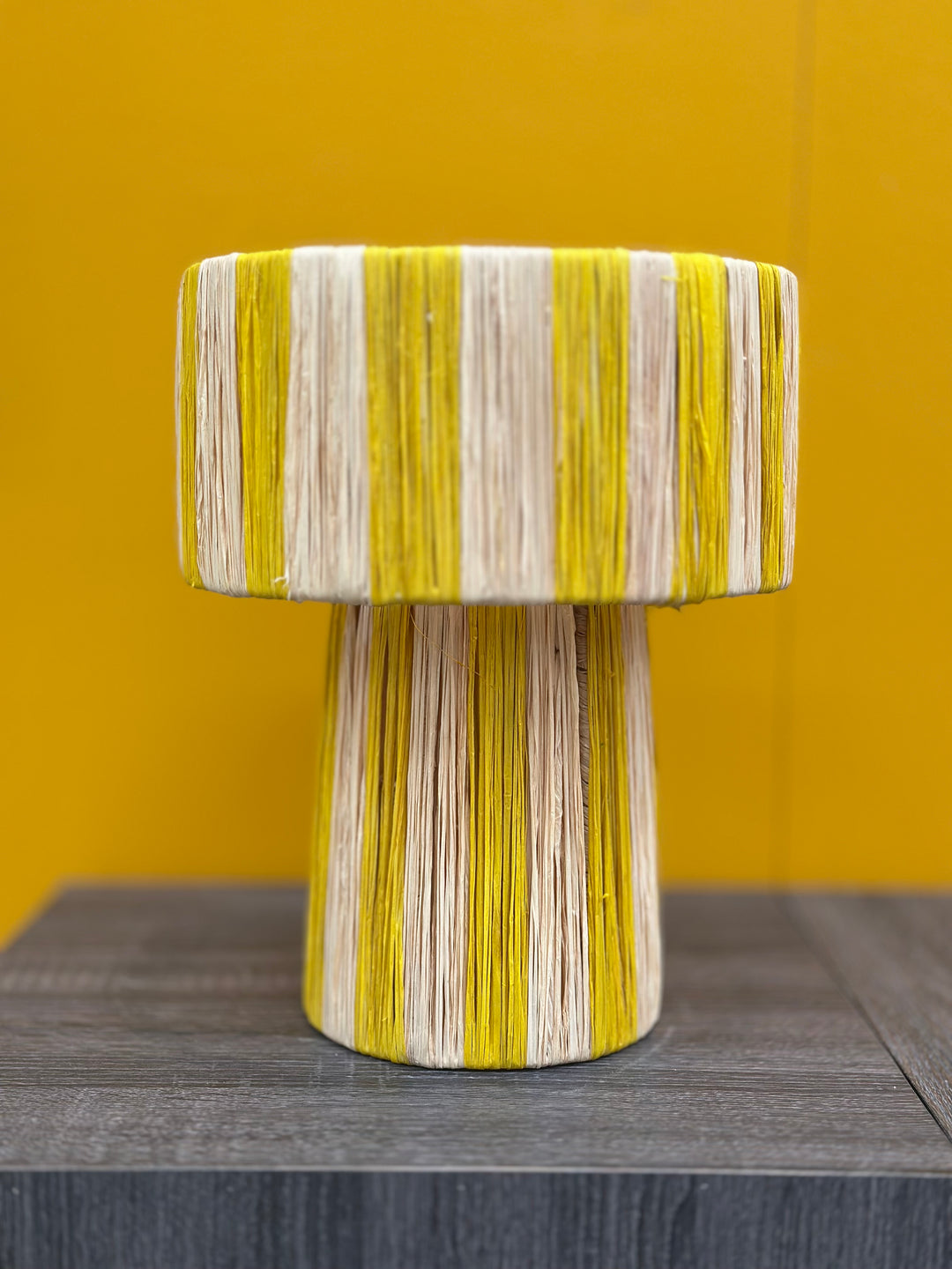 Marokkaanse raffia tafellamp