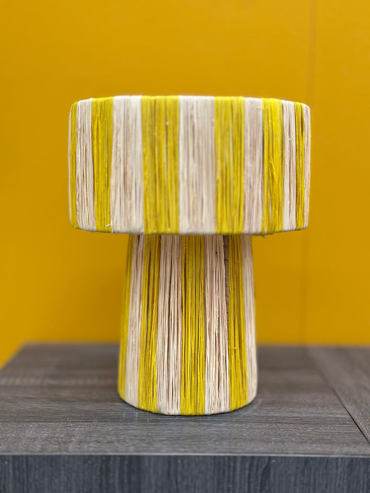 Marokkaanse raffia tafellamp