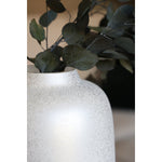 Artic Sparkle Silver vaas – Mondgeblazen zilveren vaas met glitter
