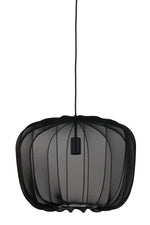 Plumeria Hanglamp – Metaal & Textiel – Zwart/Zand