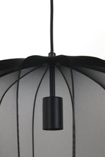 Plumeria Hanglamp – Metaal & Textiel – Zwart/Zand