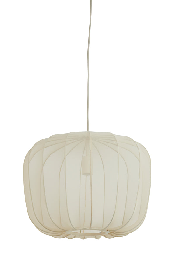 Plumeria Hanglamp – Metaal & Textiel – Zwart/Zand