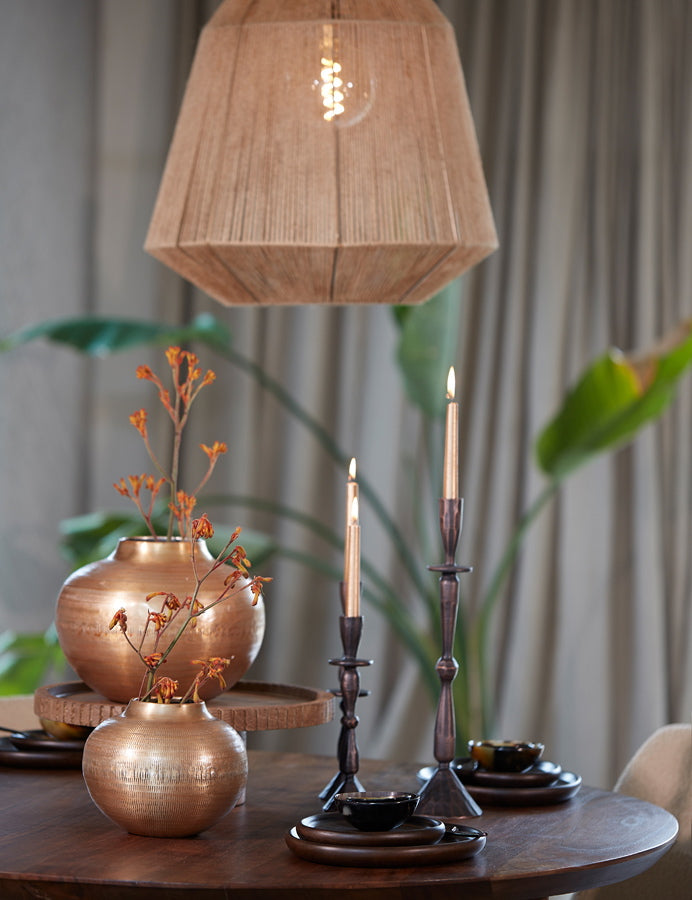 Light & Living Hanglamp Malva Jute Naturel