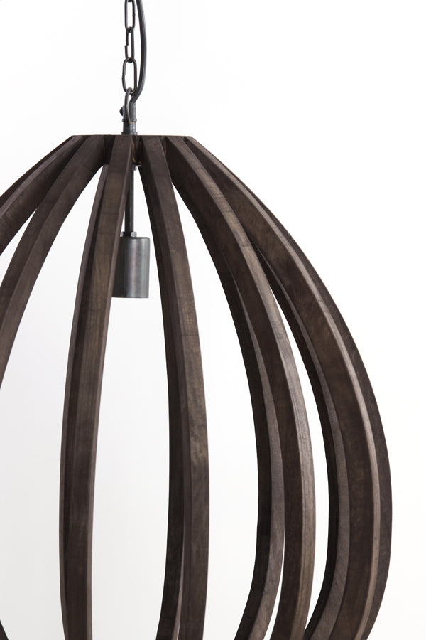 Light & Living Hanglamp Barsia Mangohout Donkerbruin