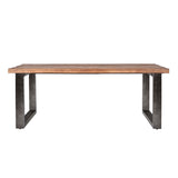 Eettafel Mango 200x100 cm – mangohout & metaal zwart