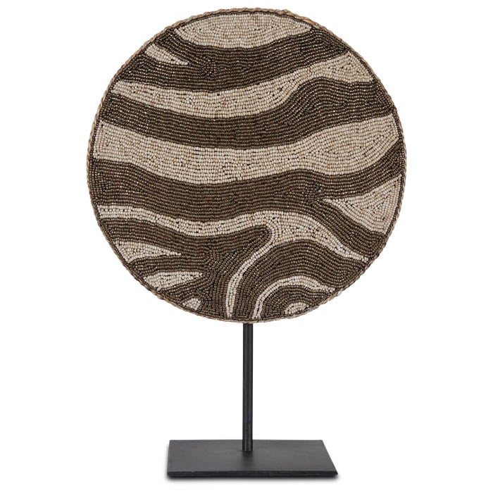 Karelen Ornament op Voet – Natuurlijke Zebra Elegantie