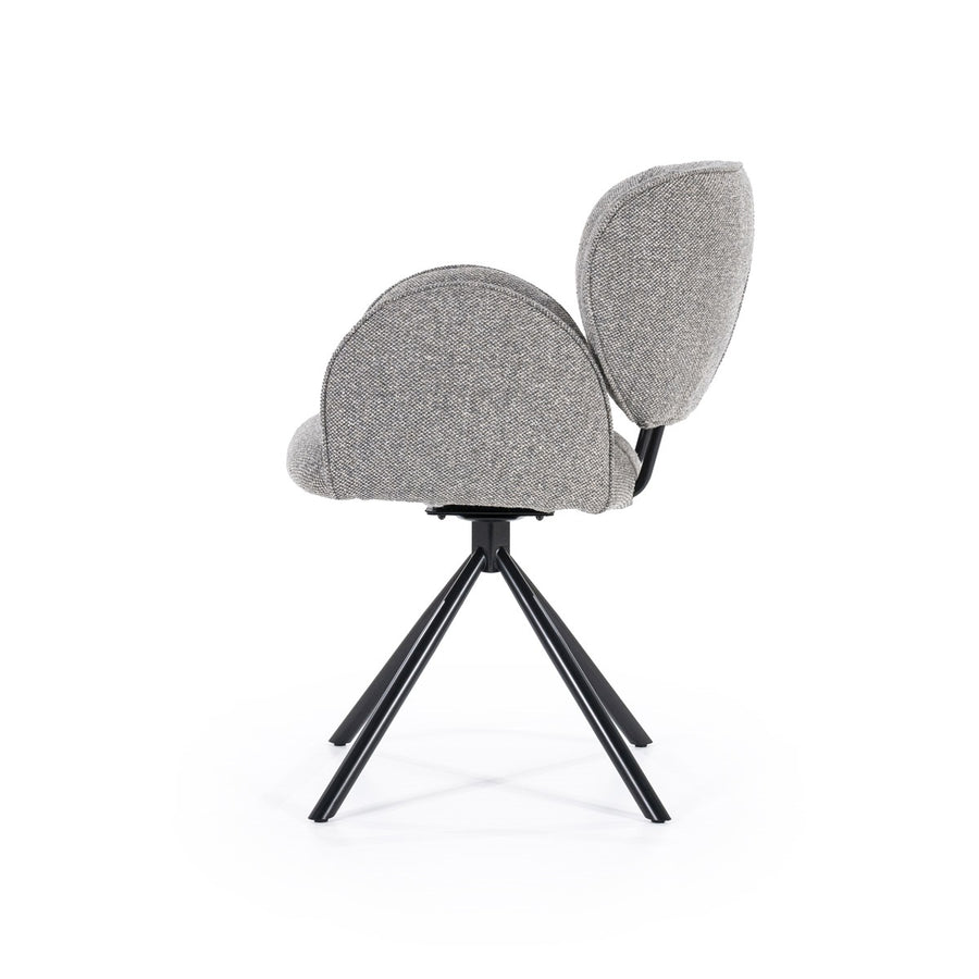 Stoel Rosalin – stof & metaal bruin Moon