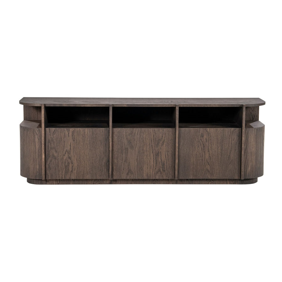 Dressoir Oslo 203 cm – eiken & eikenfineer donkerbruin