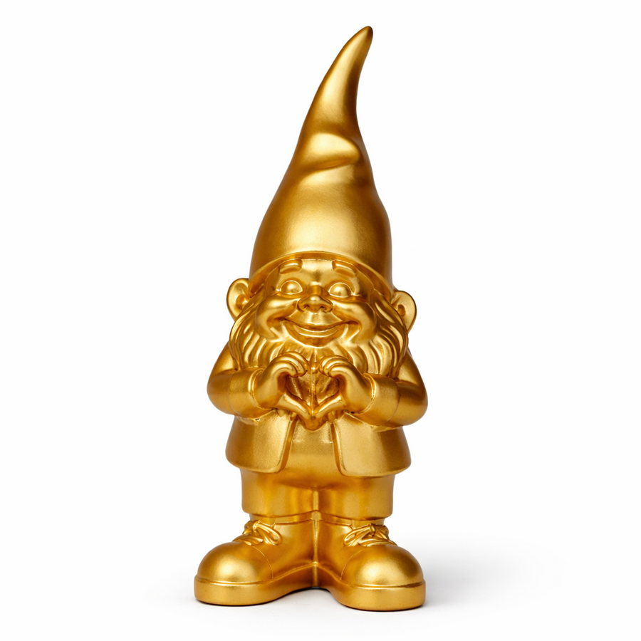 Gouden kabouter  met Hart