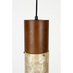 Slanke houten hanglamp Dutchbone Beam van opzij