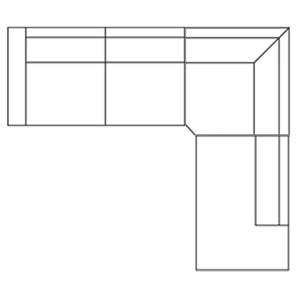 Hoekbank met ottomane rechts – 270 x 330 cm