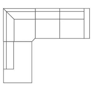 Hoekbank met ottomane links – 270 x 330 cm