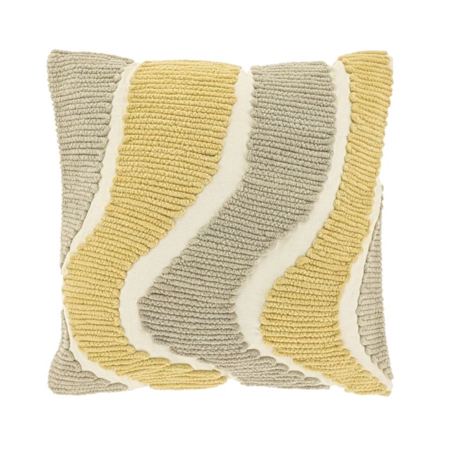 Sierkussen Grijs Wave Patroon 45x45 cm
