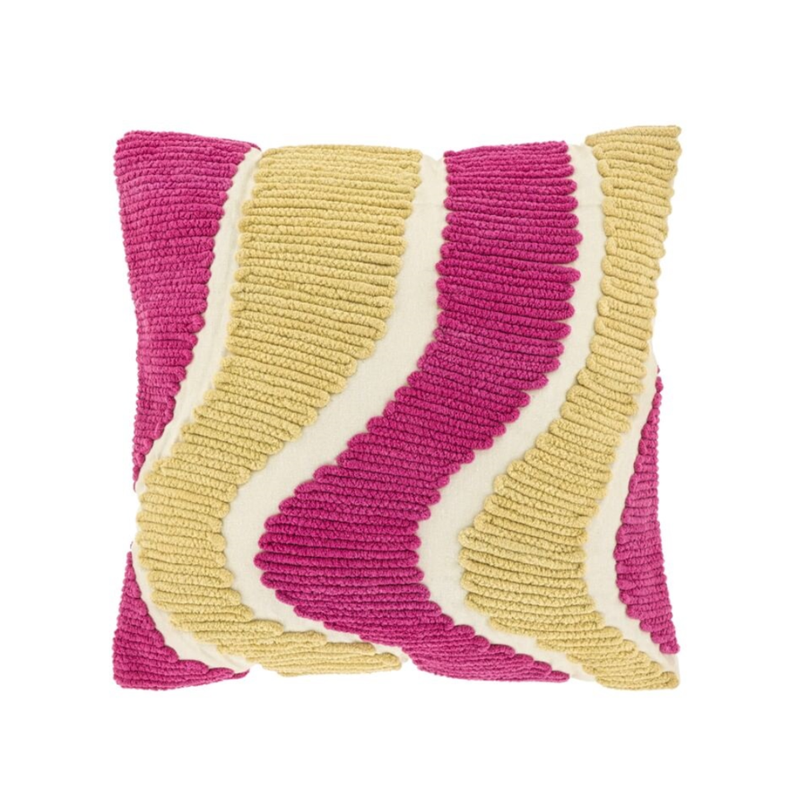 Sierkussen Fuchsia Wave Patroon 45x45 cm