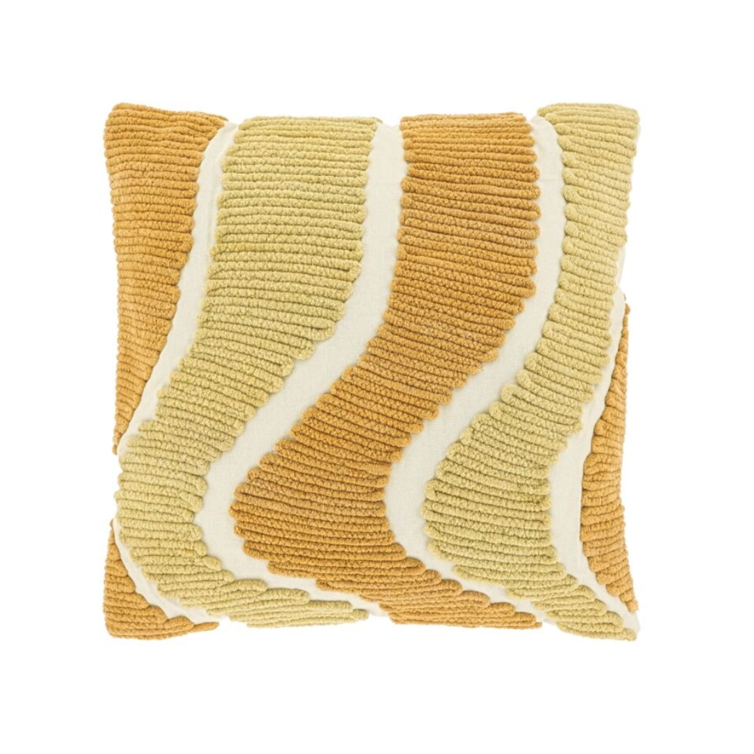 Sierkussen Oranje Wave Patroon 45x45 cm