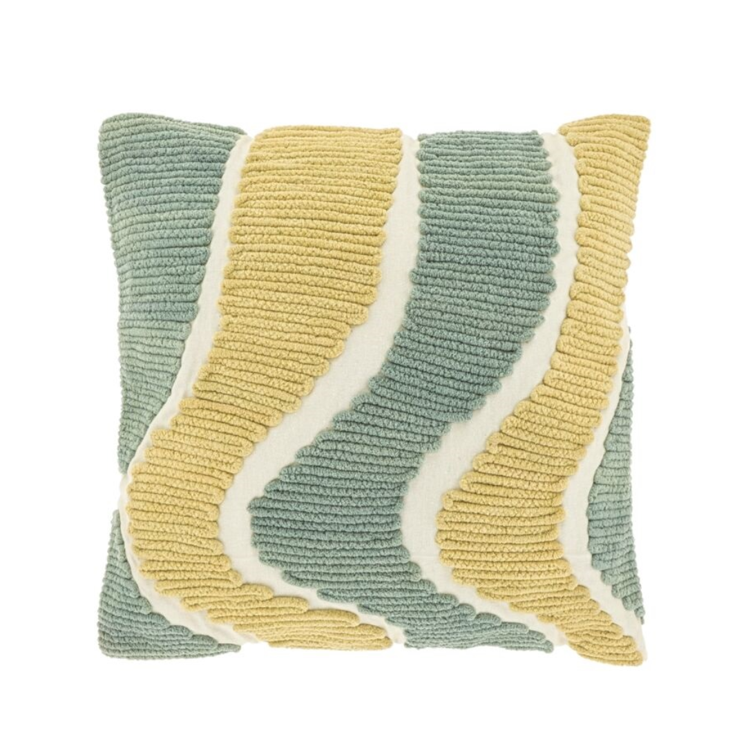 Sierkussen Blauw Wave Patroon 45x45 cm
