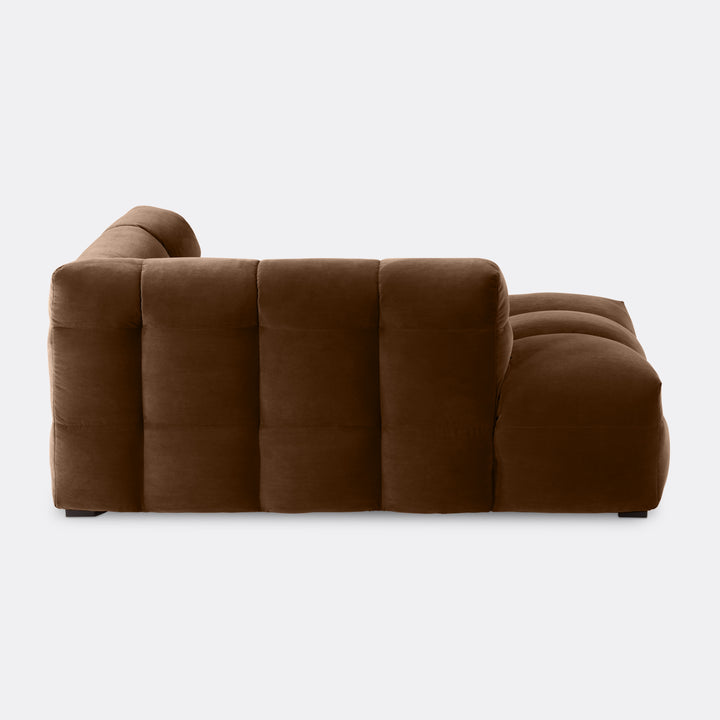 Velvet Chaise Longue – Luxe Ronde Design Ligbank | Royal Wood