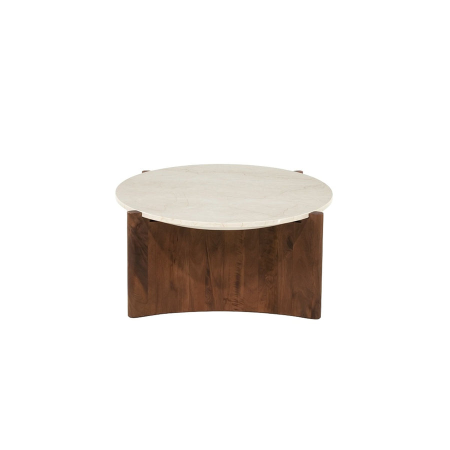 Salontafel Nomi – mangohout & Botochino marmer