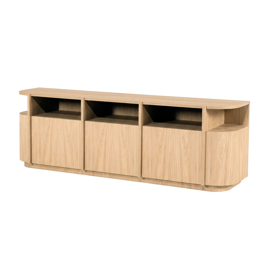 TV-meubel Oslo 182 cm – eiken & eikenfineer naturel