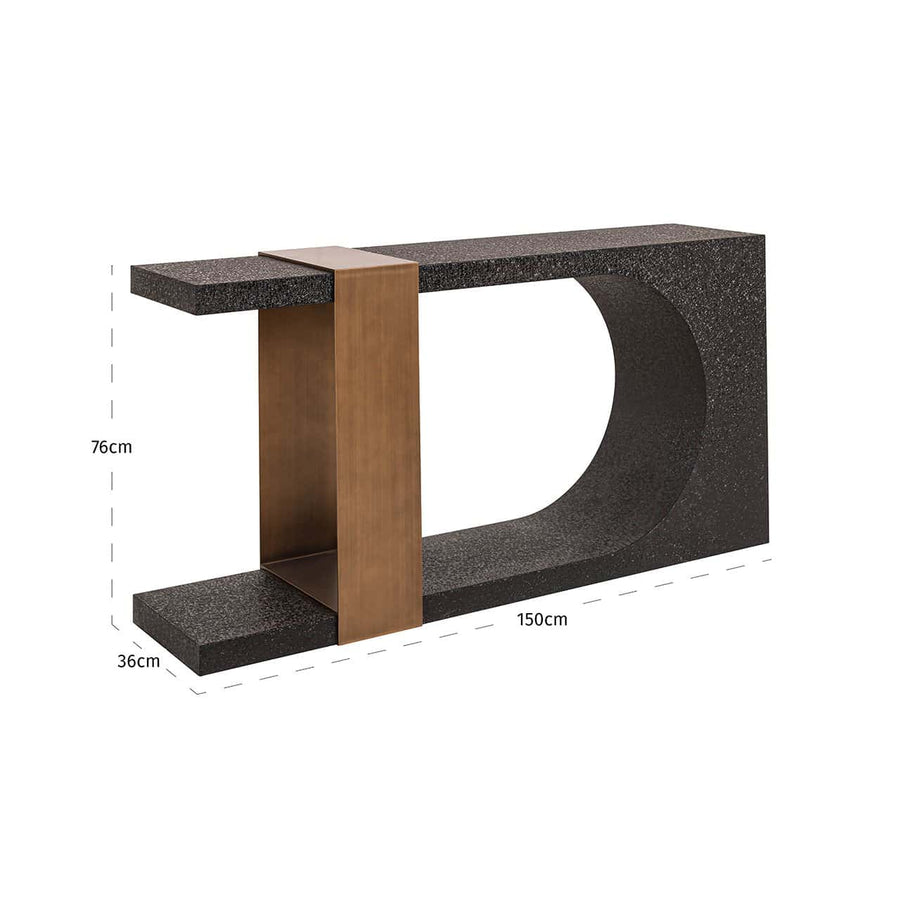 Richmond Wandtafel Bazel Zwart met Goud