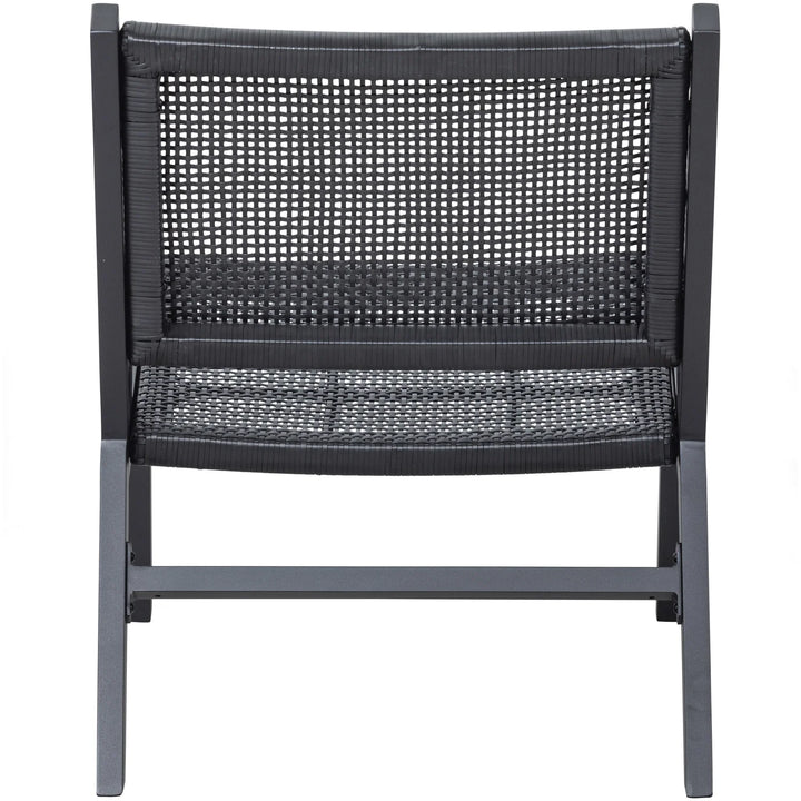 WOOOD PEM TUIN FAUTEUIL MET ARMLEUNING ALUMINIUM ZWART