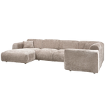 Hoekbank Rechts Woood CLOUD geweven chenille taupe