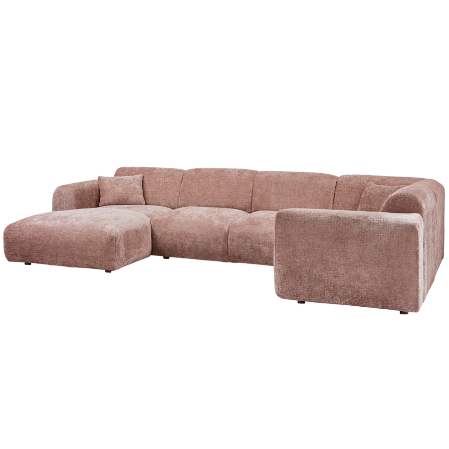 Hoekbank Rechts Woood CLOUD geweven chenille taupe