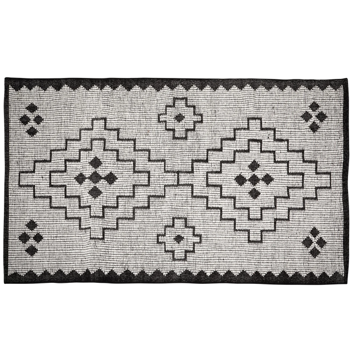 Wood - OMARI VLOERKLEED WOL/JUTE NATUREL/ZWART 160x230CM