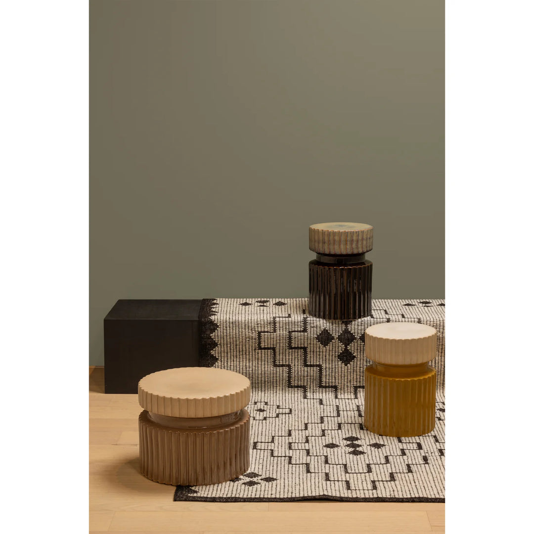 Wood - OMARI VLOERKLEED WOL/JUTE NATUREL/ZWART 160x230CM