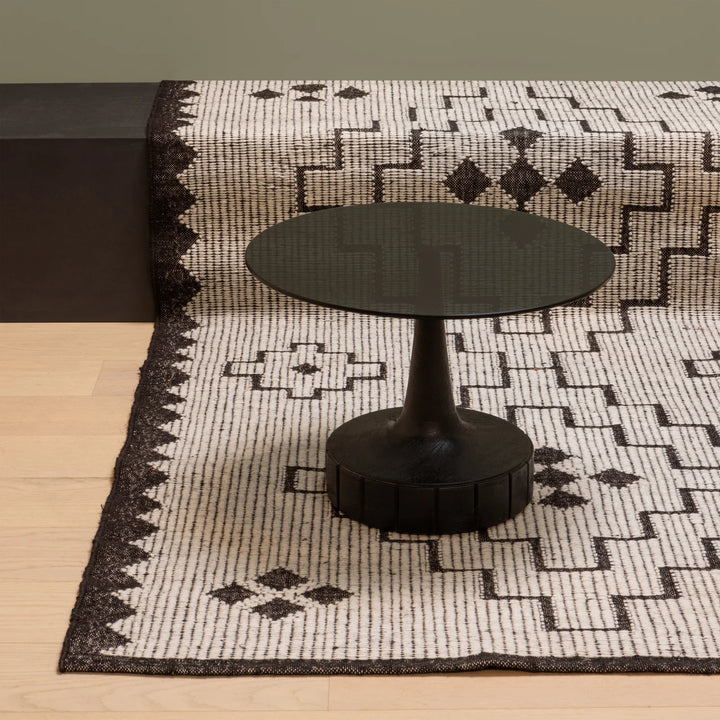 Wood - OMARI VLOERKLEED WOL/JUTE NATUREL/ZWART 160x230CM