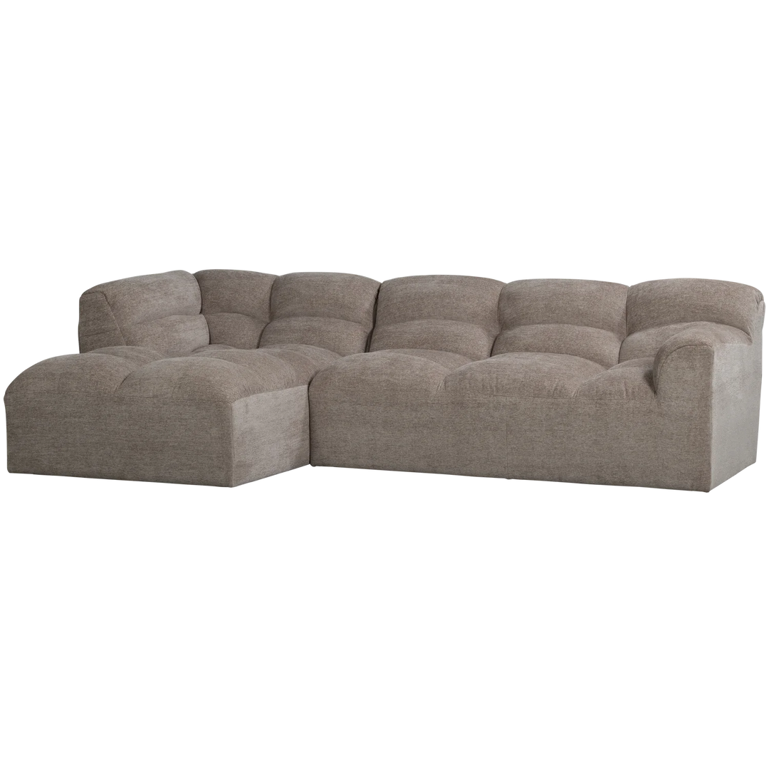WOOOD Tibas chaise longue geweven stof zand