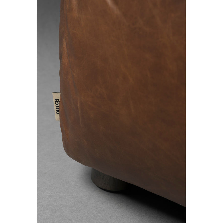 Structuur van het chocoladebruine wax leer