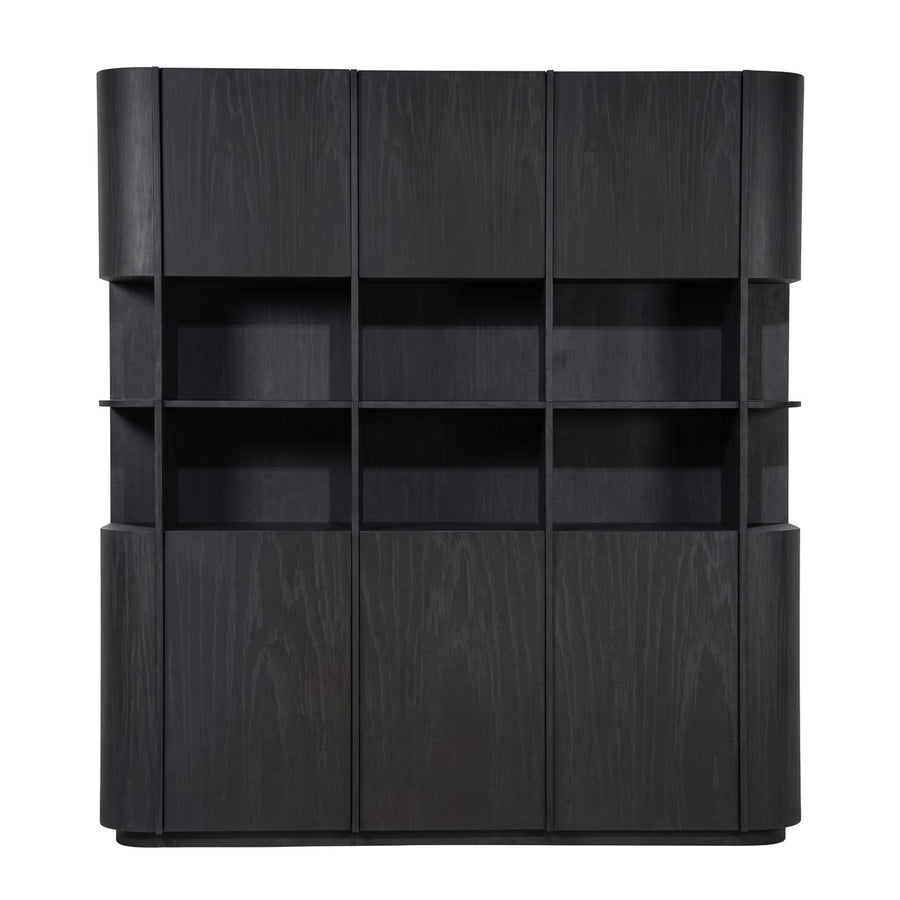 Kabinet Oslo 93x220 cm – eikenhout & eikenfineer zwart