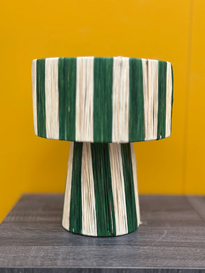 Marokkaanse raffia tafellamp