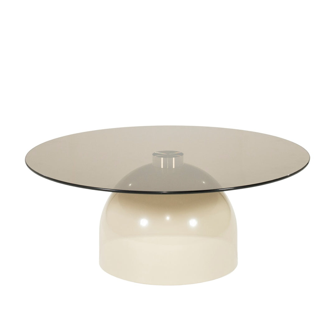 Salontafel Irona beige groot met smoked glas
