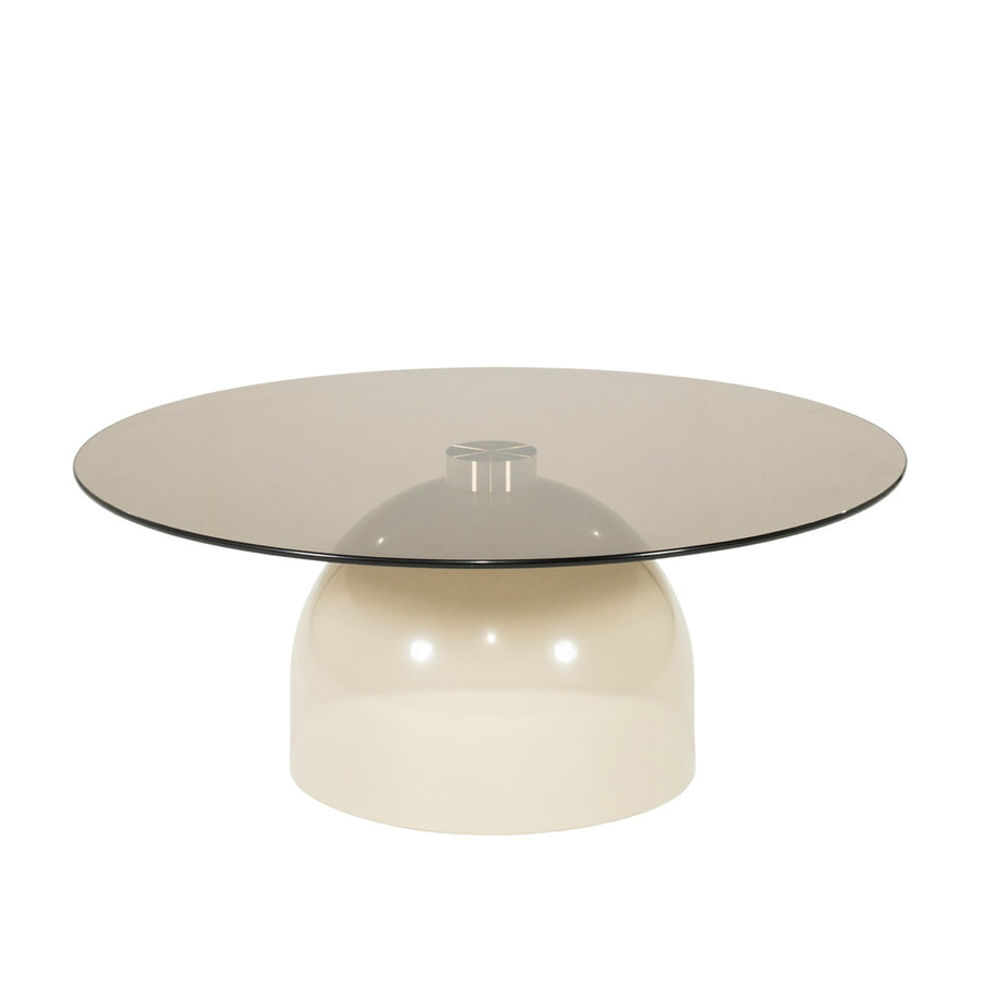 Salontafel Irona beige groot met smoked glas
